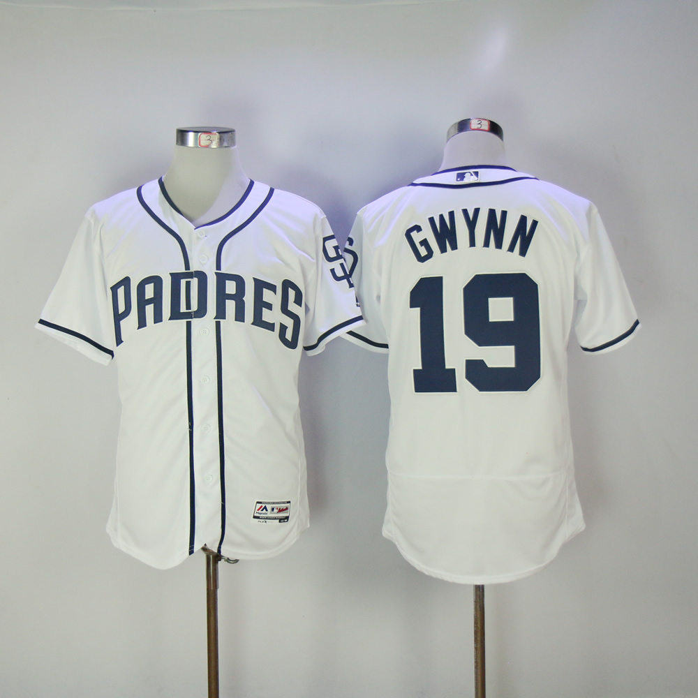 Men San Diego Padres #19 Gwynn White Elite MLB Jerseys->san diego padres->MLB Jersey
